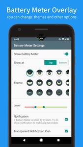 Battery Meter Overlay - عکس برنامه موبایلی اندروید
