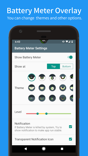 Battery Meter Overlay - Image screenshot of android app