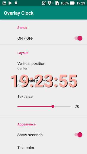 Overlay Clock - عکس برنامه موبایلی اندروید