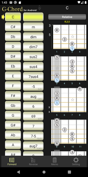 G-Chord (Guitar Chord) - Image screenshot of android app