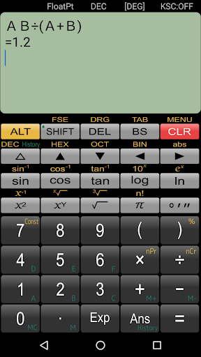 Panecal Scientific Calculator - Image screenshot of android app
