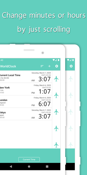 World Clock -Time Converter- - عکس برنامه موبایلی اندروید