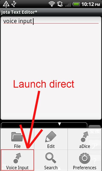 Voice Input for Jota - Image screenshot of android app