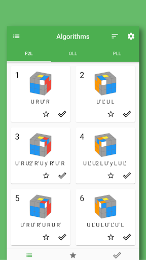 Speed Cube CFOP Memo - The lists of F۲L/OLL/PLL - - عکس برنامه موبایلی اندروید