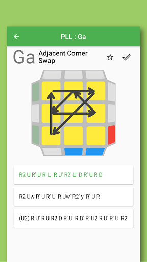 Speed Cube CFOP Memo - The lists of F۲L/OLL/PLL - - عکس برنامه موبایلی اندروید