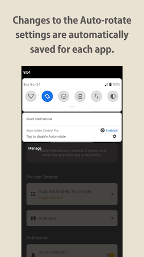 Auto-rotate Control - عکس برنامه موبایلی اندروید