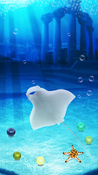 Aquarium manta simulation game - Gameplay image of android game