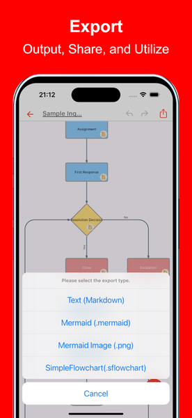 Simple Flowchart - Image screenshot of android app