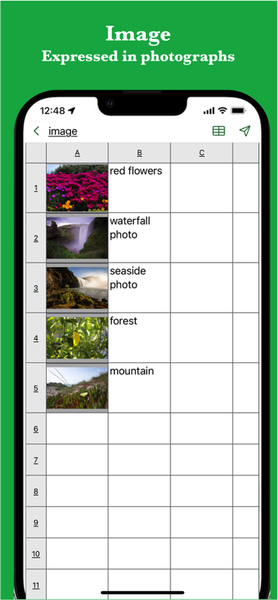 Simple Table - Note as table - Image screenshot of android app
