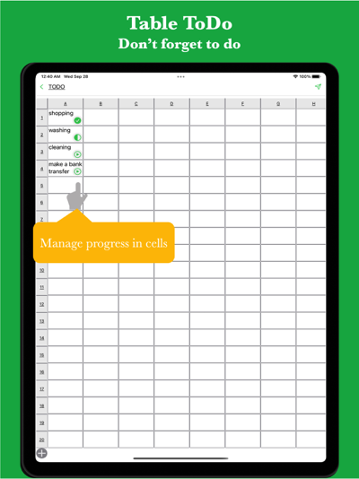 Simple Table - Note as table - Image screenshot of android app