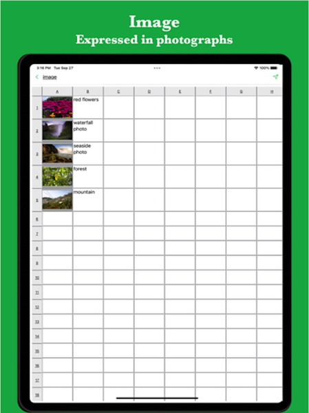 Simple Table - Note as table - Image screenshot of android app