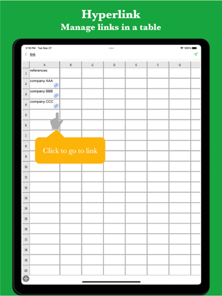 Simple Table - Note as table - Image screenshot of android app