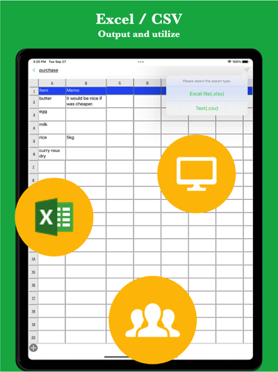Simple Table - Note as table - Image screenshot of android app