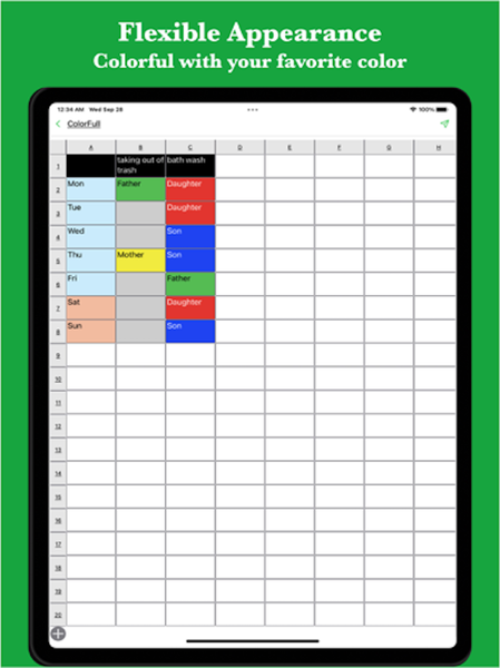 Simple Table - Note as table - Image screenshot of android app