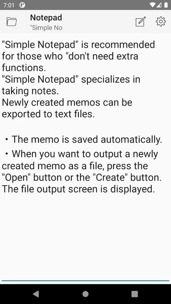 Simple Notepad - عکس برنامه موبایلی اندروید