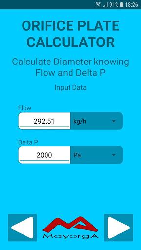 Orifice Plate Calculator - عکس برنامه موبایلی اندروید