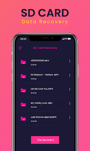 SD Card Data Recovery - Image screenshot of android app
