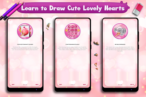 Learn to Draw Lovely Hearts - عکس برنامه موبایلی اندروید
