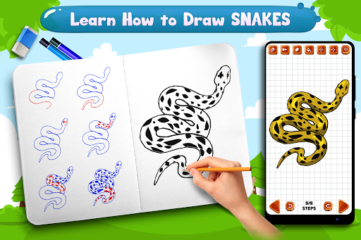 Learn to Draw Snakes - Image screenshot of android app