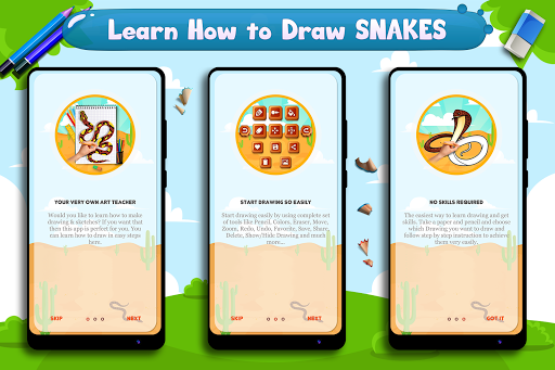 Learn to Draw Snakes - Image screenshot of android app