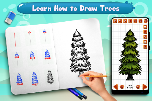 Learn to Draw Trees - عکس برنامه موبایلی اندروید
