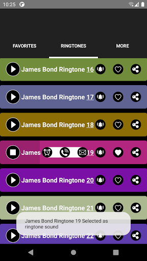 James Bond Ringtones - عکس برنامه موبایلی اندروید