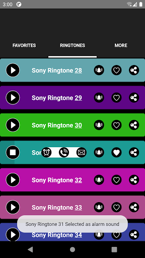 Sony Ringtones - عکس برنامه موبایلی اندروید