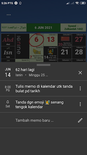Kalendar Malaysia & Memo - عکس برنامه موبایلی اندروید