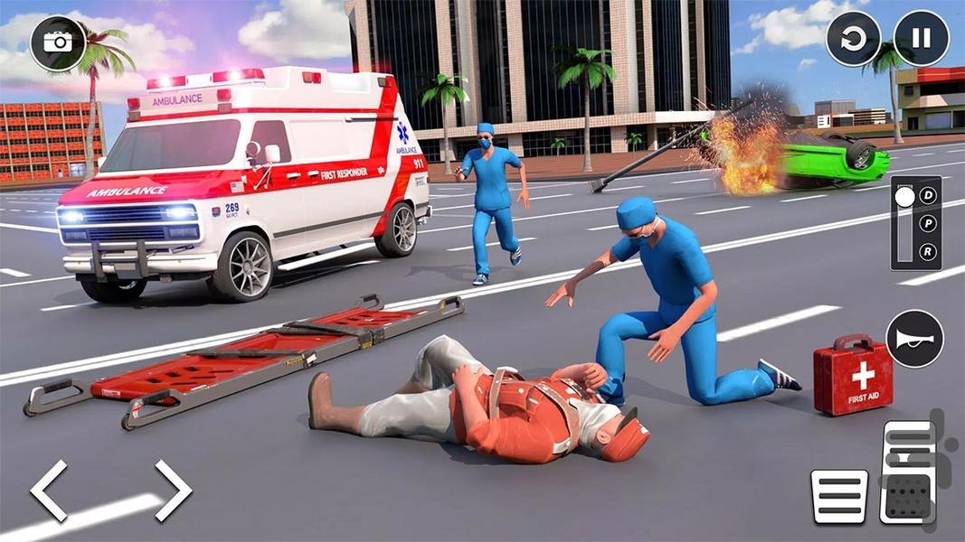 آمبولانس بازی | ماشین بازی - Gameplay image of android game