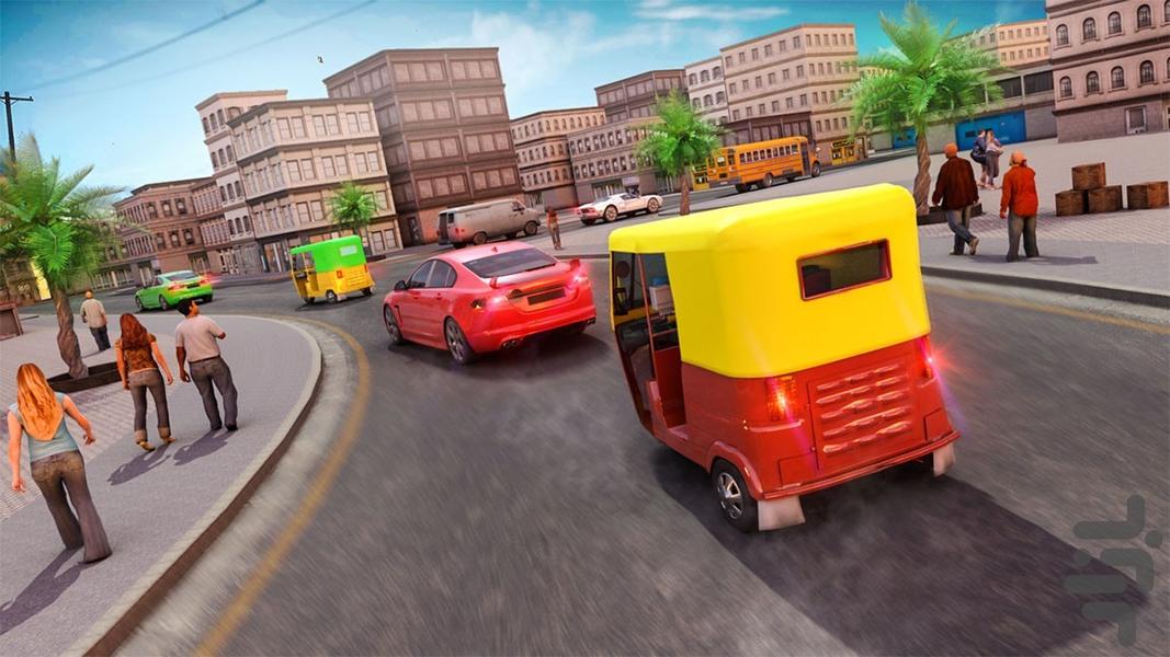 بازی تاکسی موتوری - Gameplay image of android game