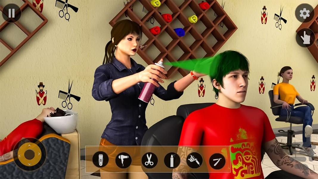 بازی آرایشگاه مردانه | سلمونی - Gameplay image of android game