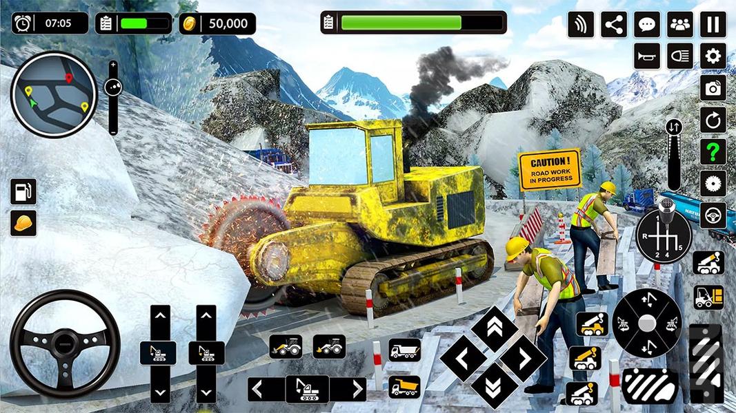 بازی ماشین سنگین برف روب - Gameplay image of android game