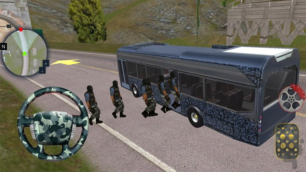 اتوبوس نظامی | بازی ماشین جدید - عکس بازی موبایلی اندروید