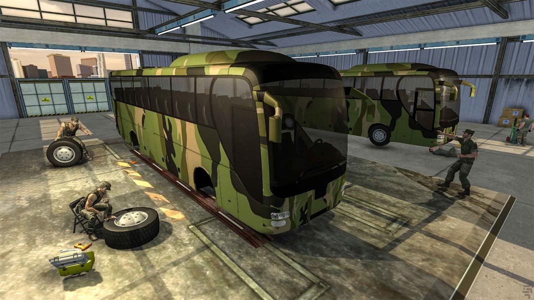 اتوبوس نظامی | بازی ماشین جدید - عکس بازی موبایلی اندروید