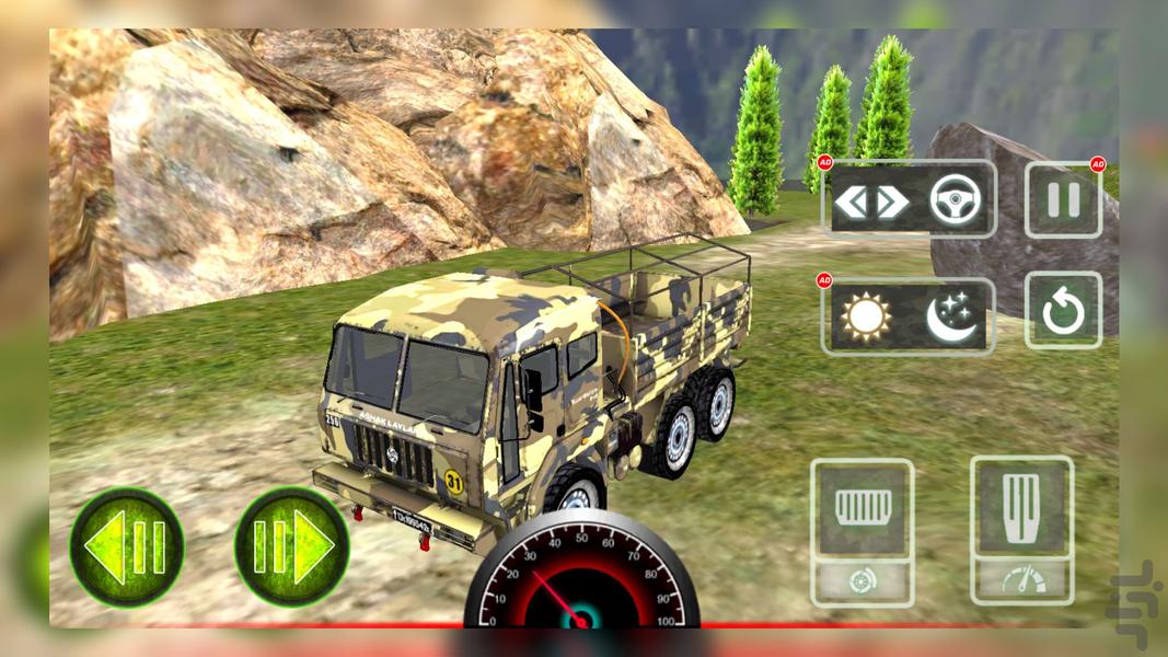 بازی کامیون ارتشی - Gameplay image of android game