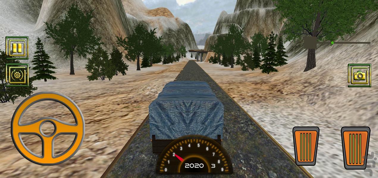 رانندگی با کامیون ارتشی |کامیون بازی - Gameplay image of android game