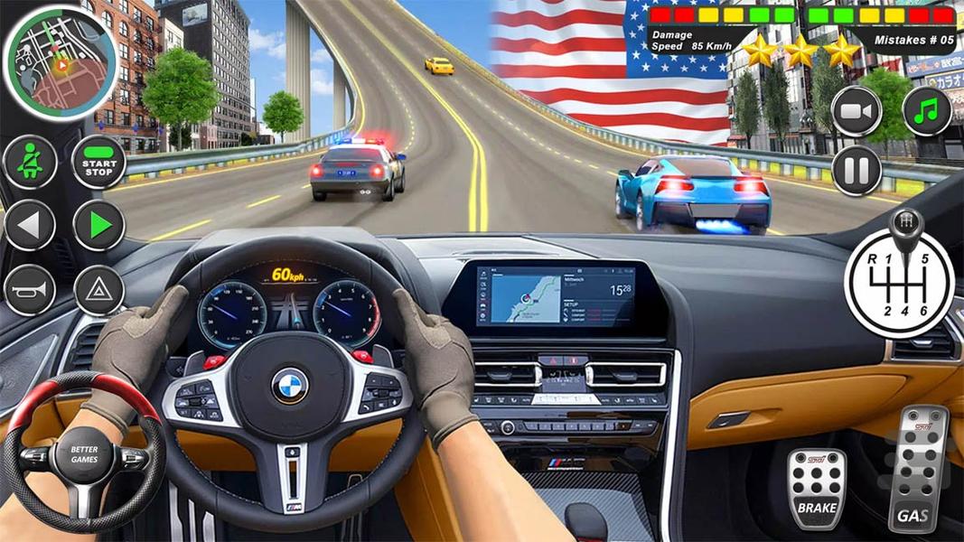 بازی آموزش رانندگی | بازی ماشین - Gameplay image of android game