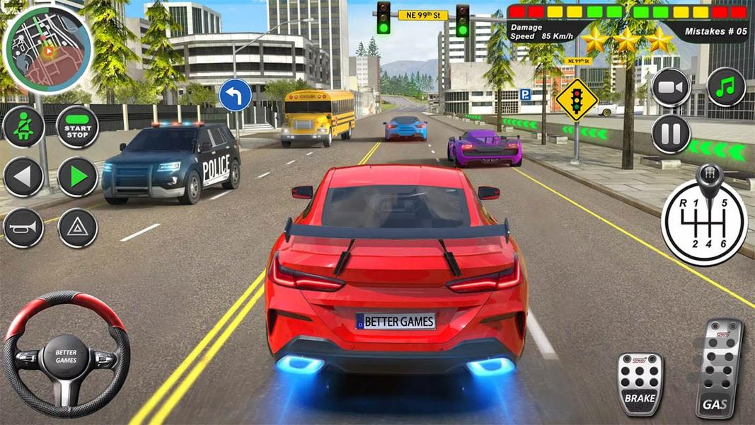 بازی آموزش رانندگی | بازی ماشین - Gameplay image of android game