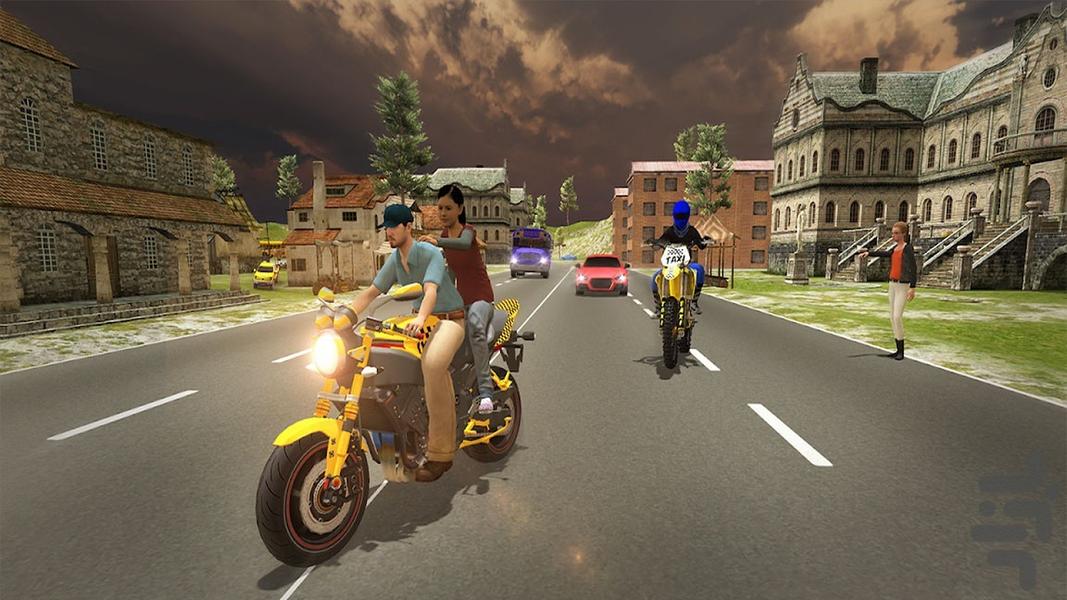بازی تاکسی موتوری - Gameplay image of android game