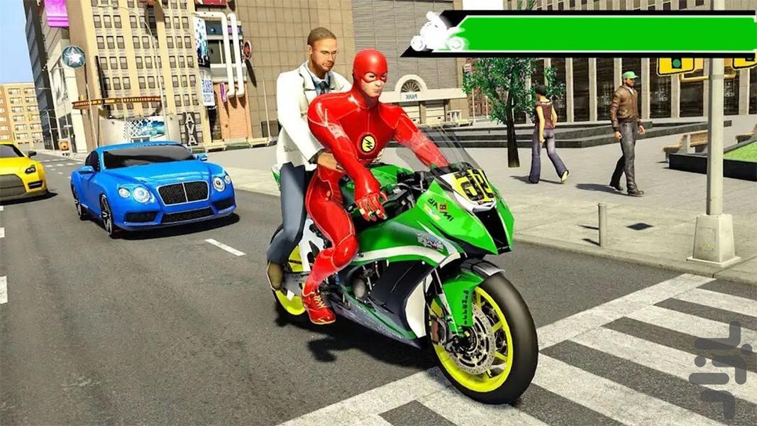 بازی تاکسی موتوری - Gameplay image of android game