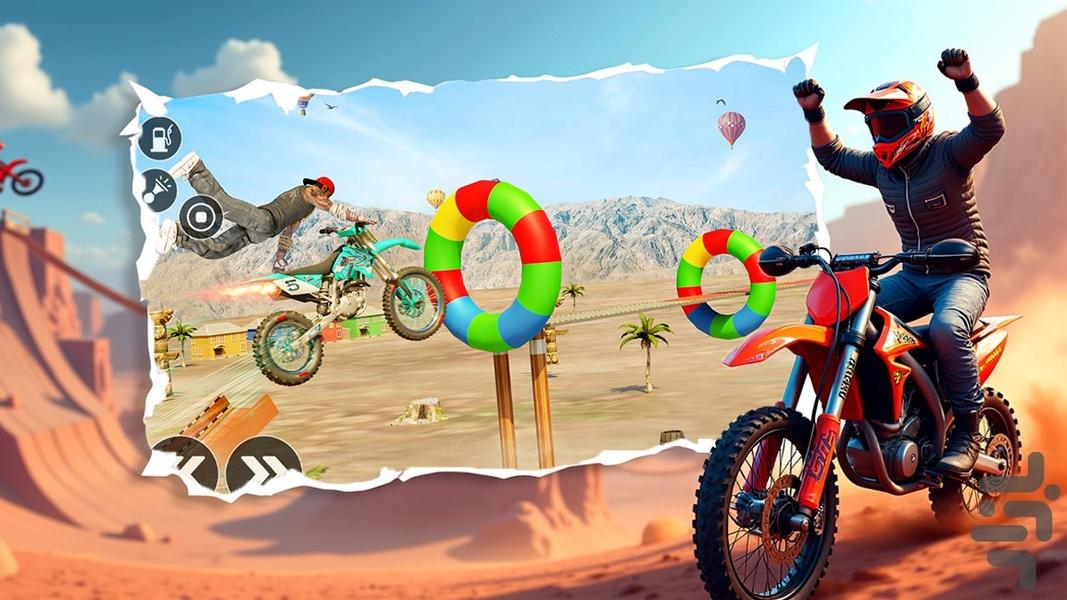 بازی موتور سواری در کوهستان - Gameplay image of android game