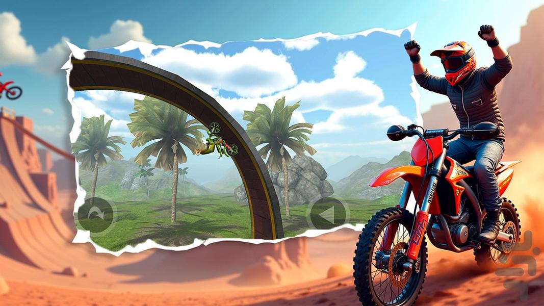 بازی موتور سواری در کوهستان - عکس بازی موبایلی اندروید