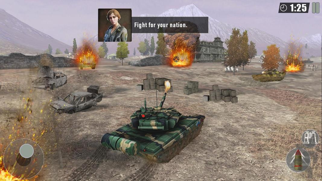 جنگ تانک ها | بازی جنگی تفنگی - Gameplay image of android game