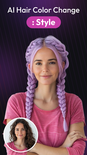 AI Hair Changer, Stylish Color - Image screenshot of android app