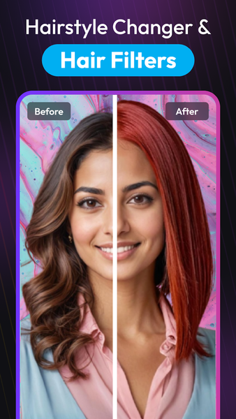 AI Hair Changer, Stylish Color - Image screenshot of android app