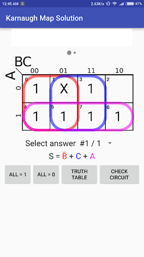 Karnaugh Kmap Solver - عکس برنامه موبایلی اندروید