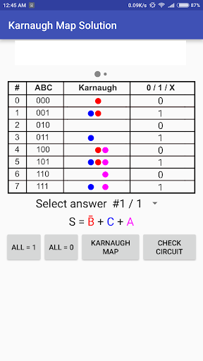 Karnaugh Kmap Solver - عکس برنامه موبایلی اندروید