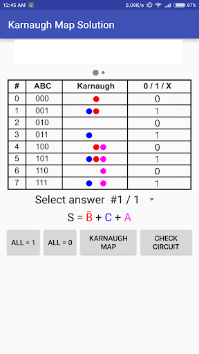 Karnaugh Kmap Solver - Image screenshot of android app