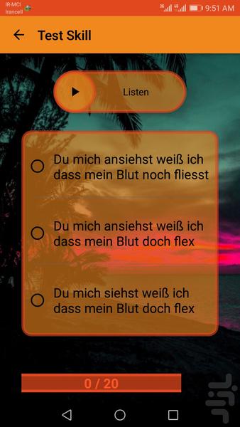 موسیقی آلمانی (German Listening) - Image screenshot of android app