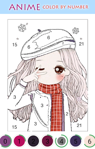 kawaii Anime & Manga - Color by Number - Image screenshot of android app